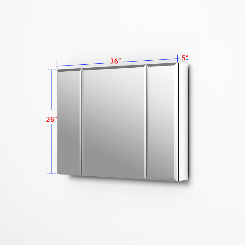 Wrought Studio Calcidon Recessed or Surface Mount Framed Medicine